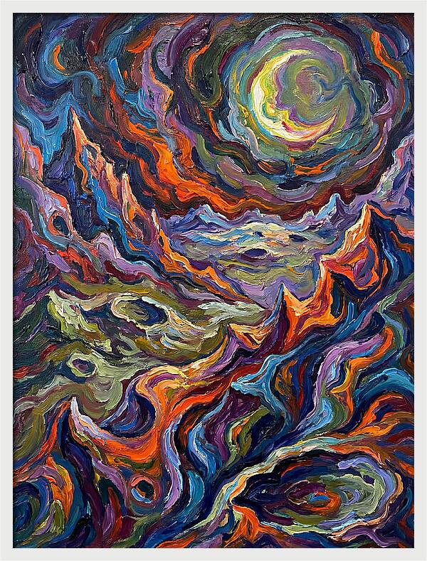Moonlit Expressionist Landscape