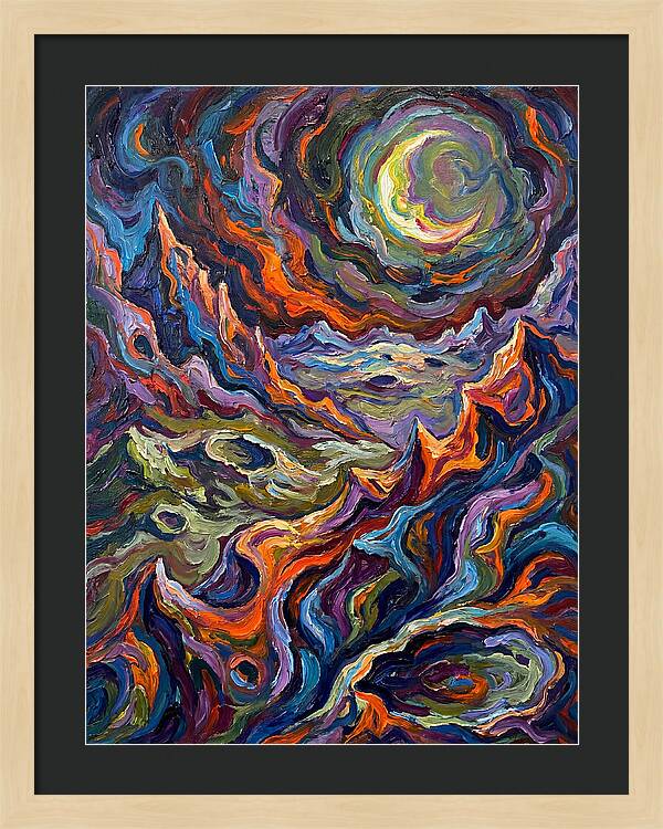 Moonlit Expressionist Landscape