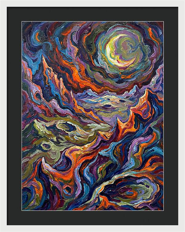 Moonlit Expressionist Landscape