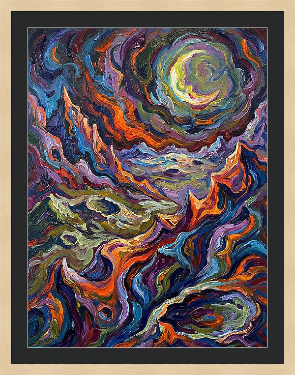 Moonlit Expressionist Landscape