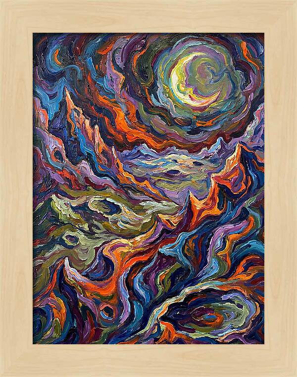 Moonlit Expressionist Landscape