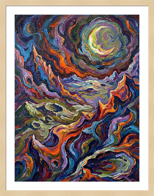 Moonlit Expressionist Landscape
