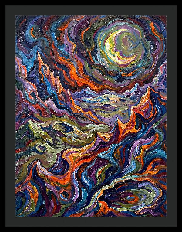 Moonlit Expressionist Landscape