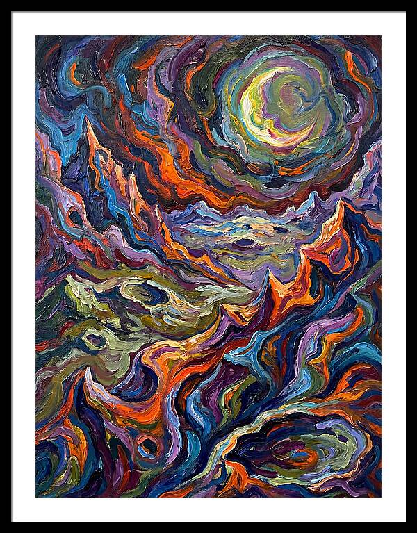 Moonlit Expressionist Landscape