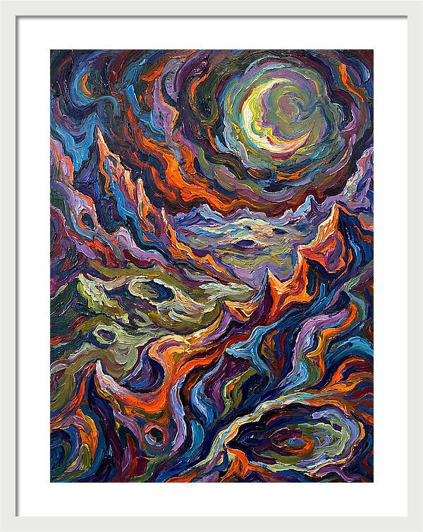 Moonlit Expressionist Landscape