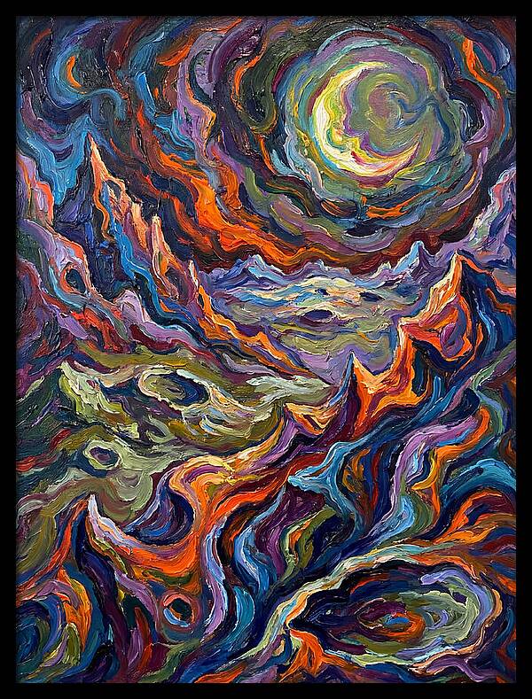 Moonlit Expressionist Landscape