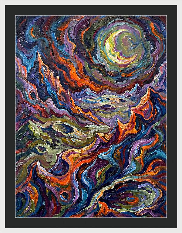 Moonlit Expressionist Landscape
