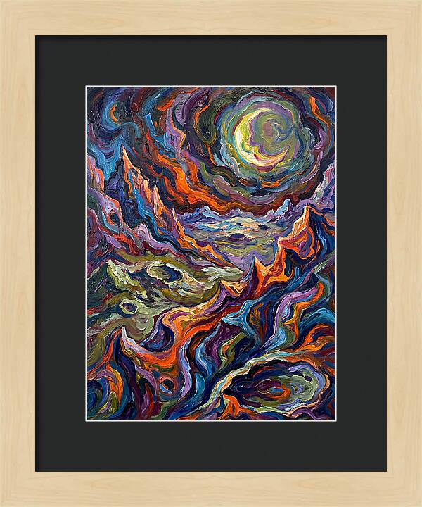 Moonlit Expressionist Landscape