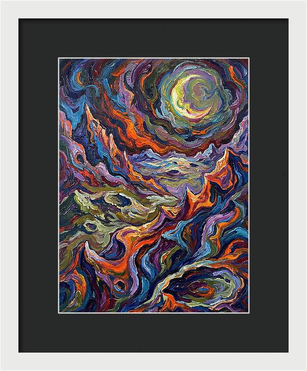 Moonlit Expressionist Landscape