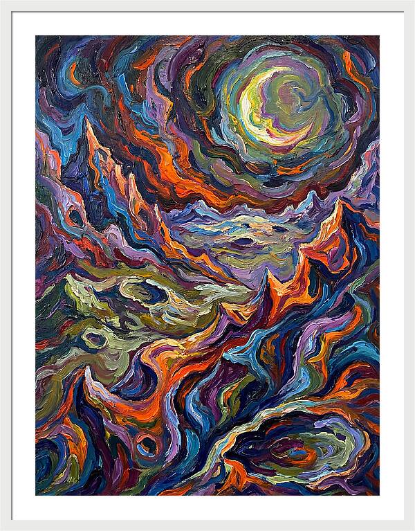 Moonlit Expressionist Landscape