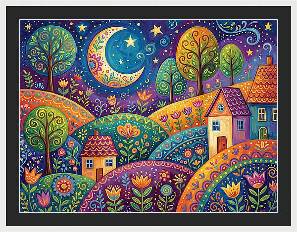 Moonlit Folk Landscape