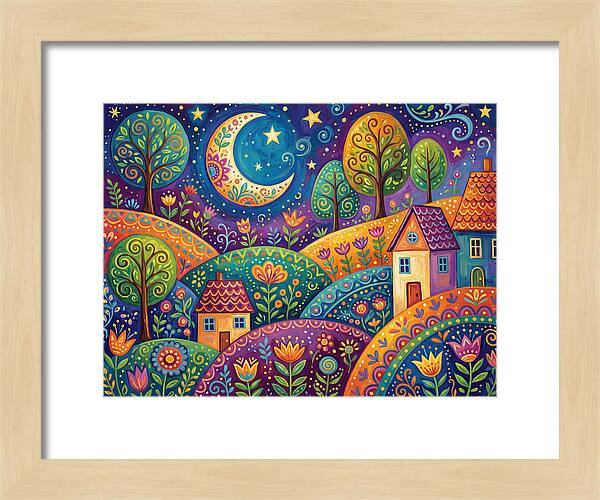 Moonlit Folk Landscape