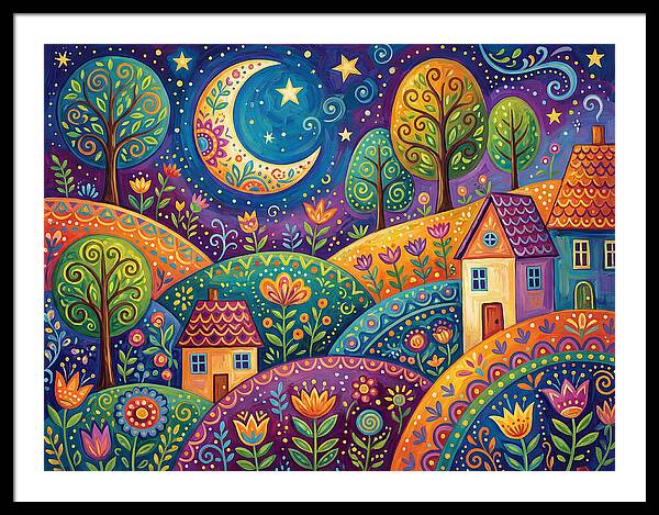 Moonlit Folk Landscape