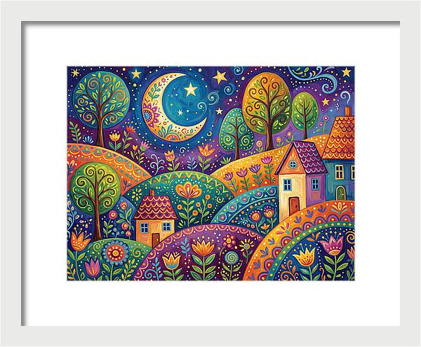 Moonlit Folk Landscape