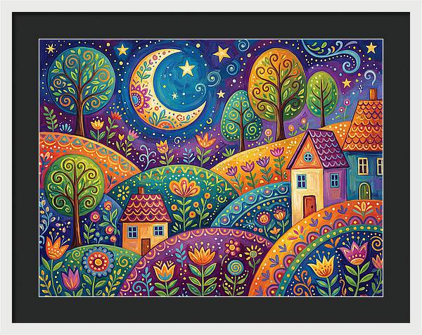Moonlit Folk Landscape