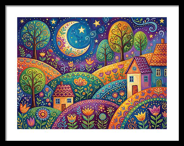 Moonlit Folk Landscape