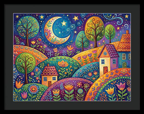 Moonlit Folk Landscape
