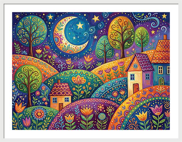 Moonlit Folk Landscape