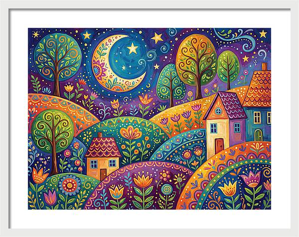Moonlit Folk Landscape