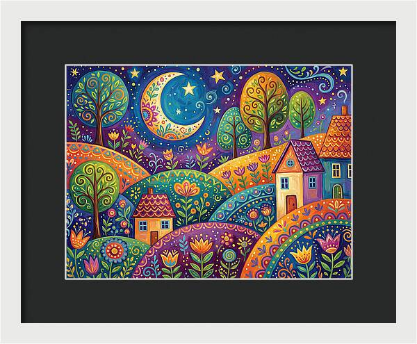Moonlit Folk Landscape
