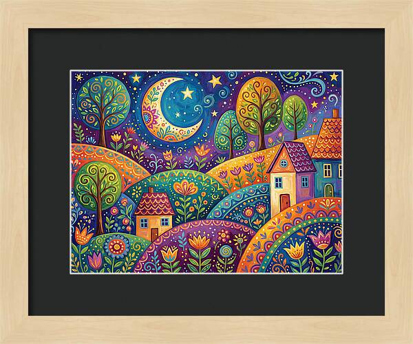 Moonlit Folk Landscape