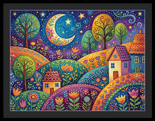 Moonlit Folk Landscape