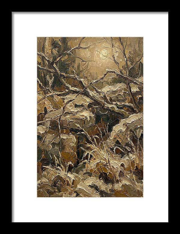 Moonlit Frost Over Nature