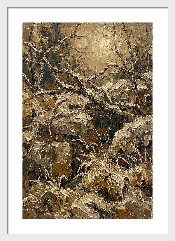 Moonlit Frost Over Nature