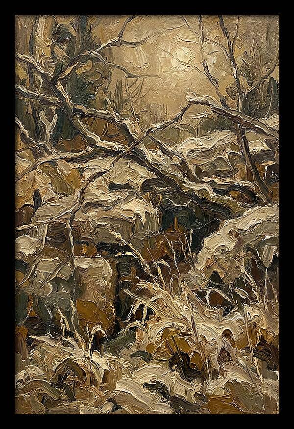 Moonlit Frost Over Nature