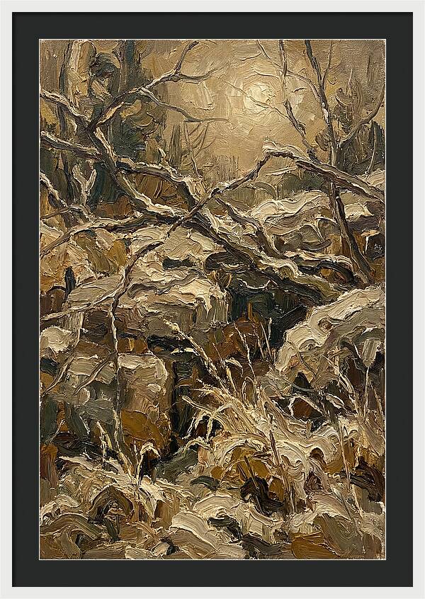 Moonlit Frost Over Nature