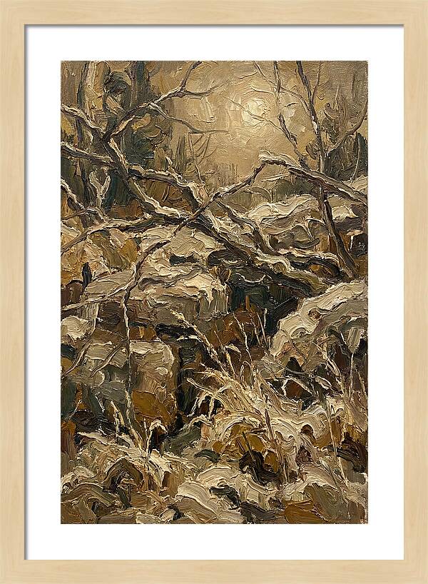 Moonlit Frost Over Nature