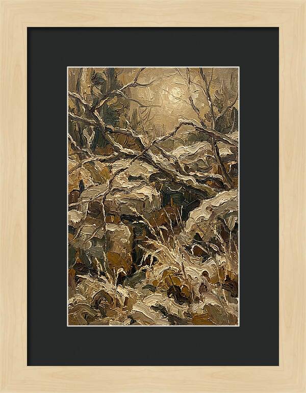 Moonlit Frost Over Nature