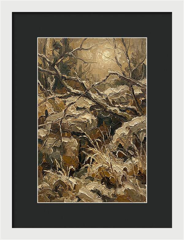 Moonlit Frost Over Nature
