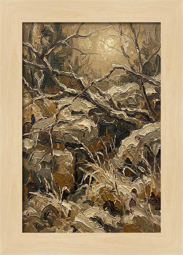 Moonlit Frost Over Nature