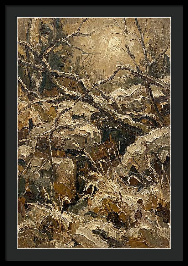 Moonlit Frost Over Nature
