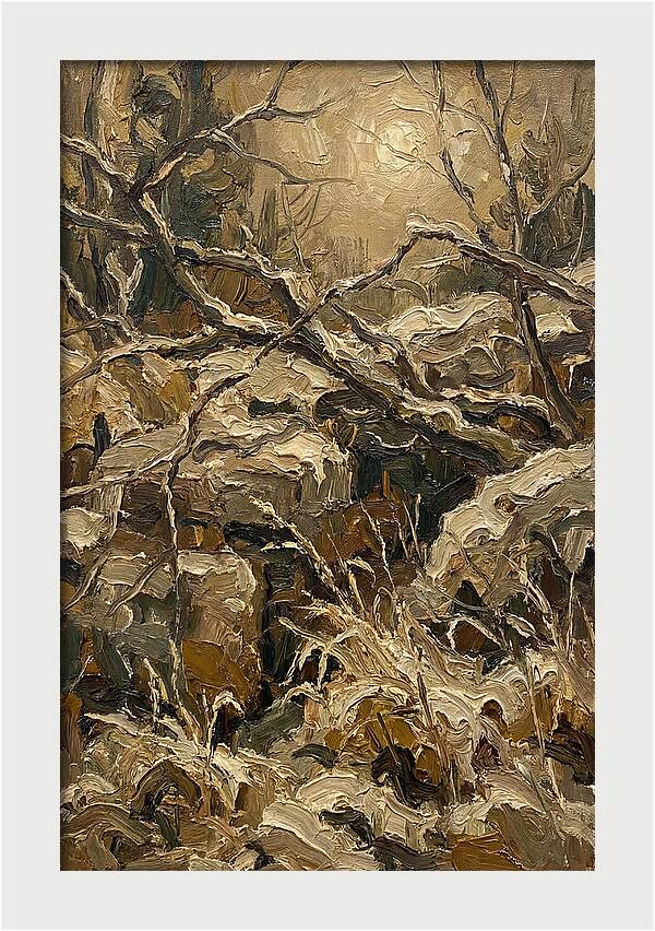 Moonlit Frost Over Nature