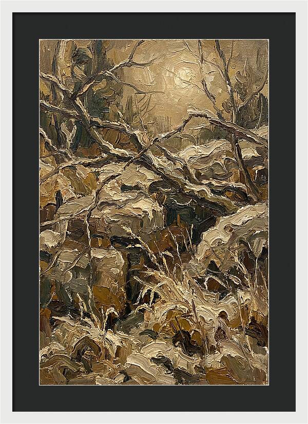 Moonlit Frost Over Nature