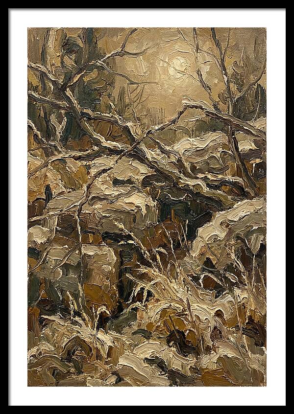 Moonlit Frost Over Nature