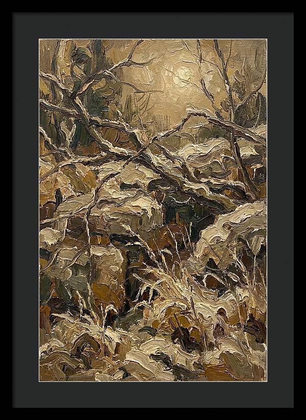 Moonlit Frost Over Nature