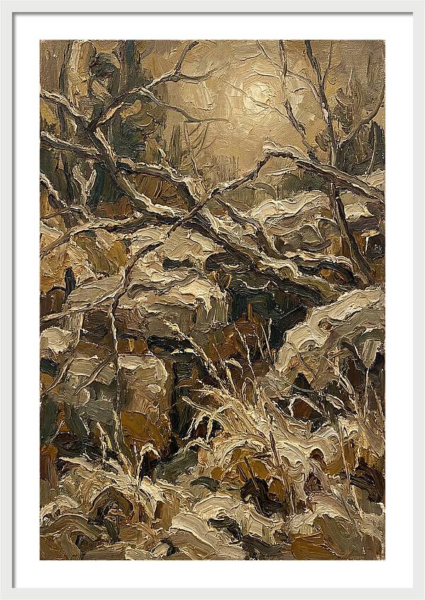 Moonlit Frost Over Nature