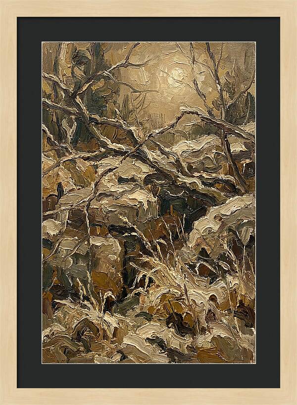 Moonlit Frost Over Nature