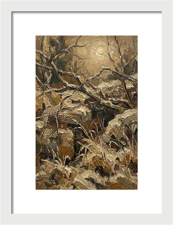 Moonlit Frost Over Nature