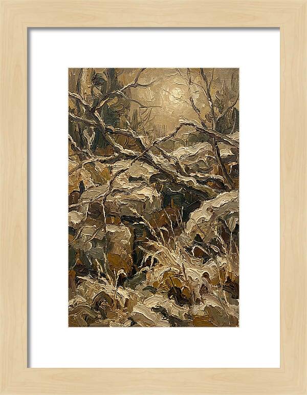 Moonlit Frost Over Nature