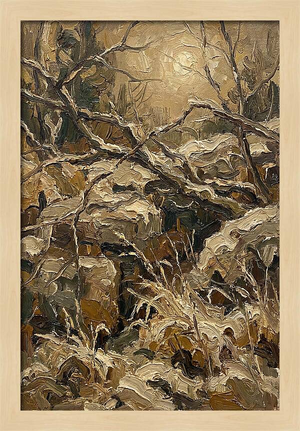 Moonlit Frost Over Nature