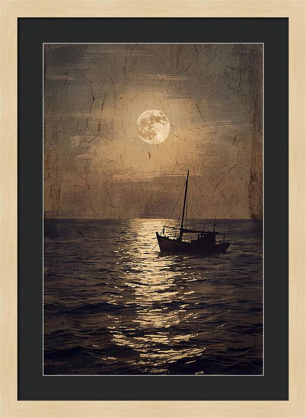 Moonlit Journey Across Water