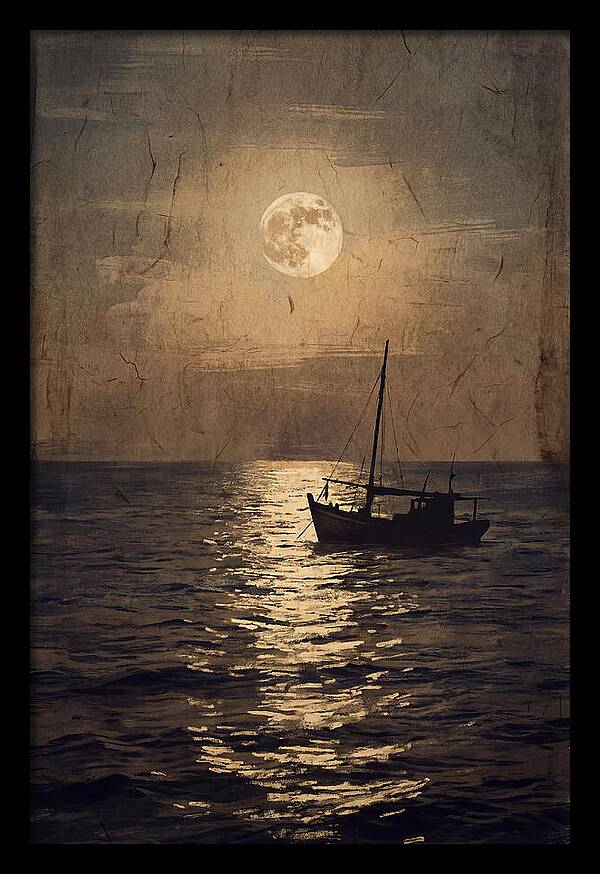 Moonlit Journey Across Water