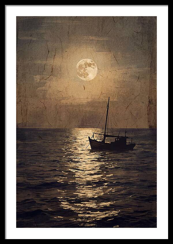 Moonlit Journey Across Water
