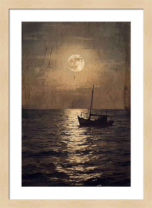 Moonlit Journey Across Water