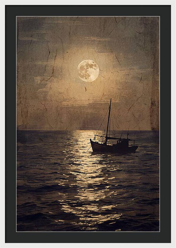 Moonlit Journey Across Water