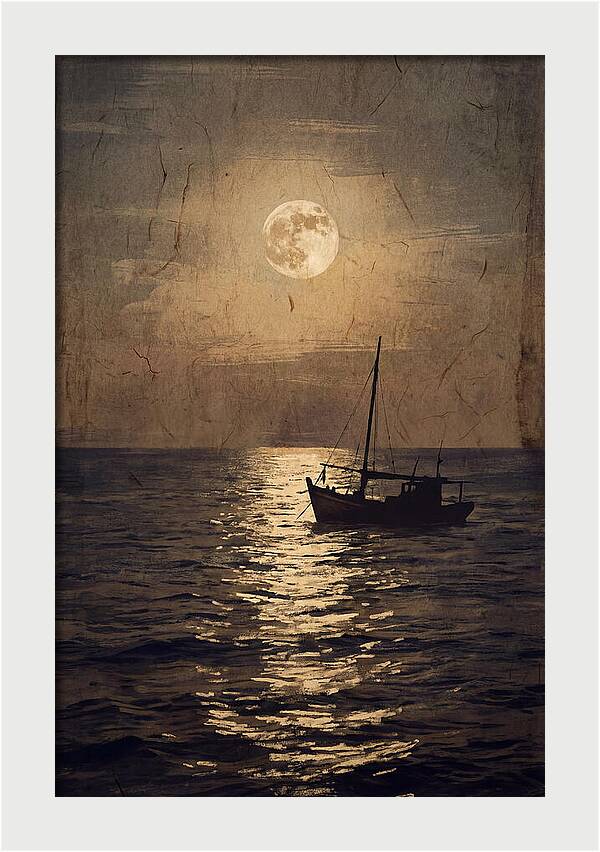 Moonlit Journey Across Water